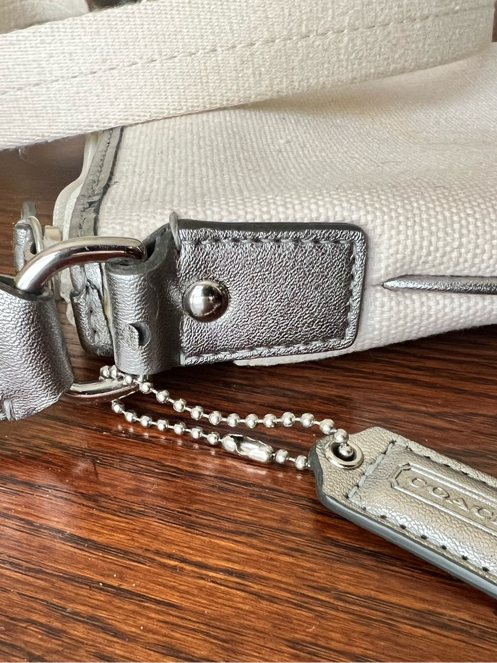 Coach Starfisg Crossbody Bag - Cream And Teal Canvas - Picture 5 of 14